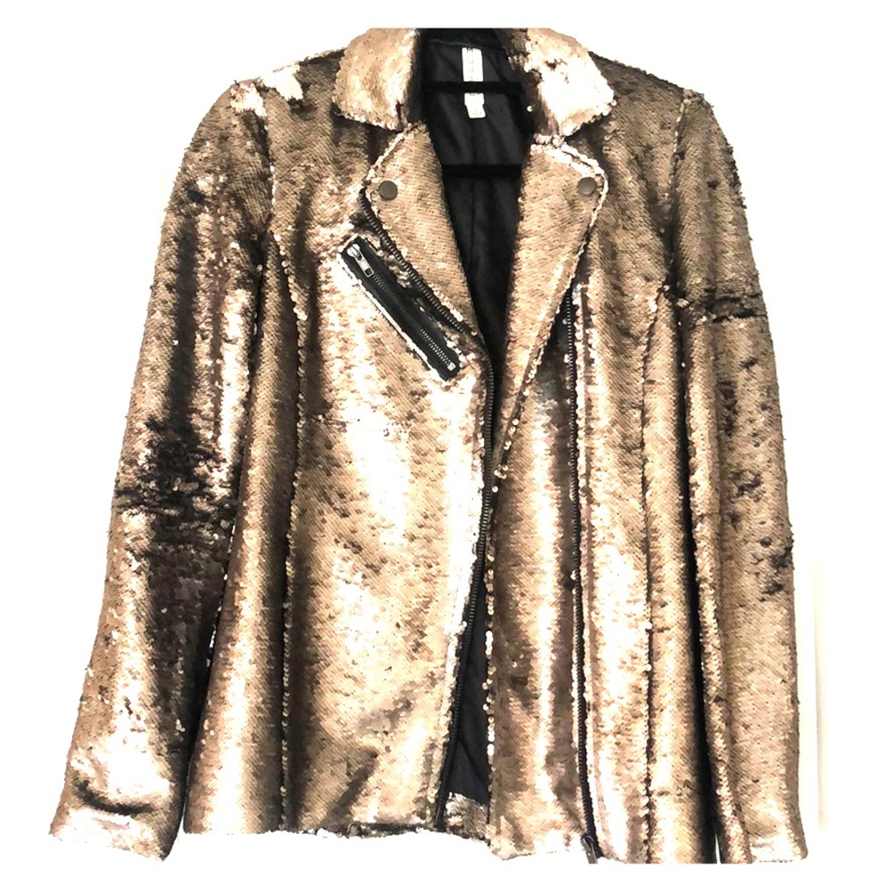 Sequin biker jacket Small